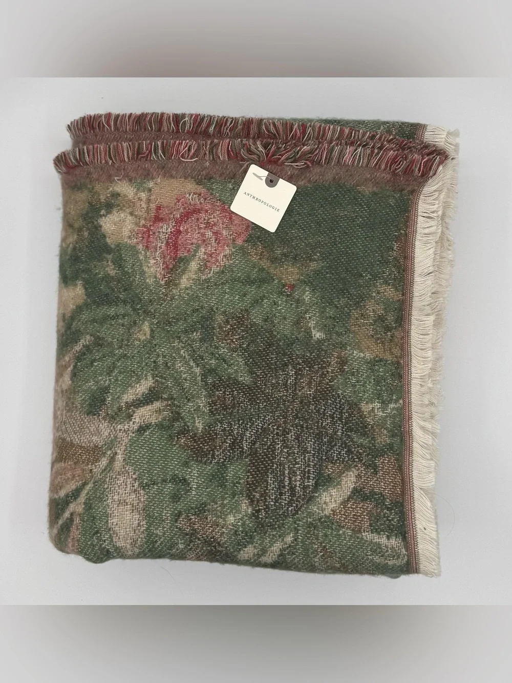 Anthropologie Woven Jacquard Patterned Throw Blanket